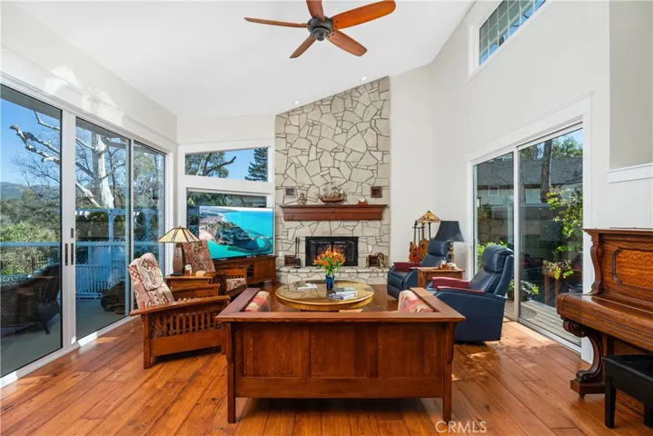 VIEW OF LIVING ROOM AND VIEW SLIDERS