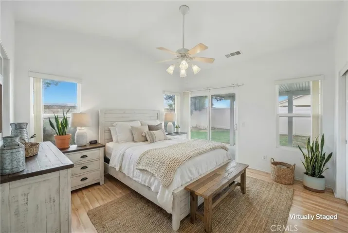 Main bedroom very roomy. Staged