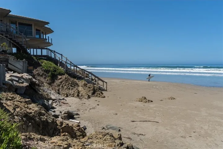 Beach directly in front of the parcel