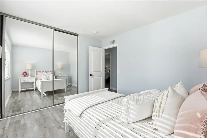 Spacious closet features custom organizers