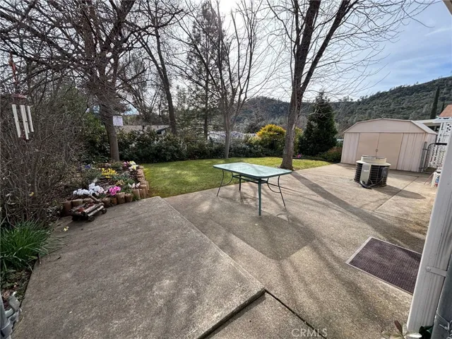 Spacious backyard.