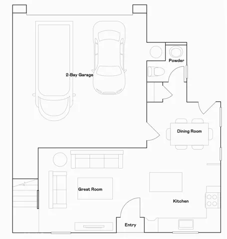 Residence 1 - level 1 floorplan