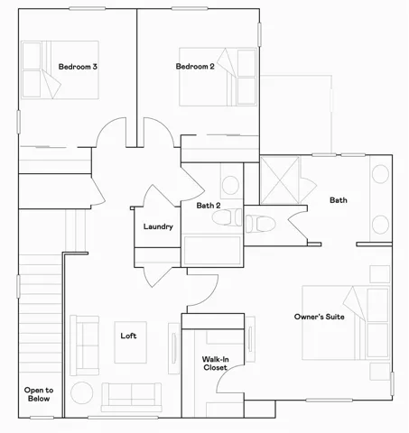 Residence 1 - level 2 floorplan