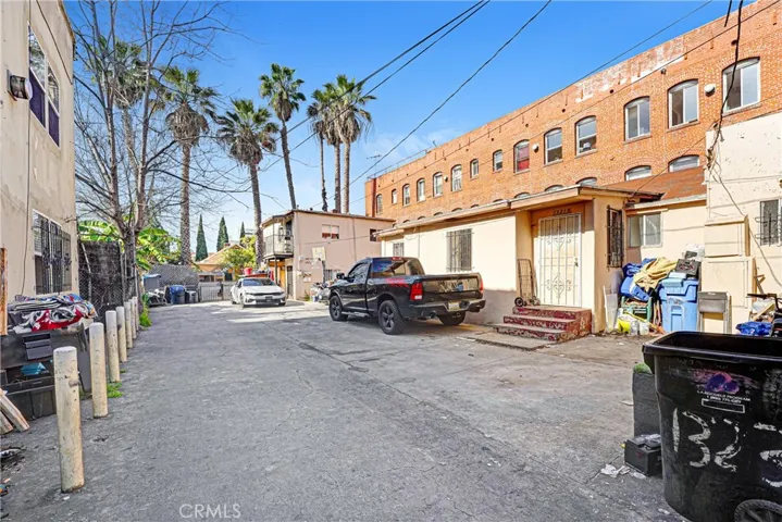 driveway and common backyard area
