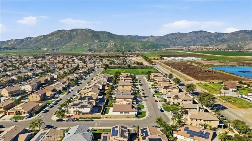 AERIAL VIEW OF THIS HOME ON THE CORNER