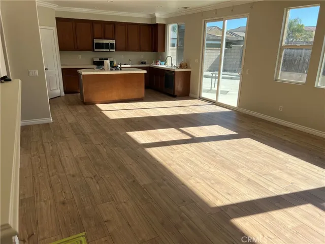 VIEW OF KITCHEN FROM FAMILY ROOM