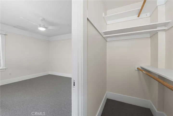 Rear bedroom with walk in closet  - vacant home #734.