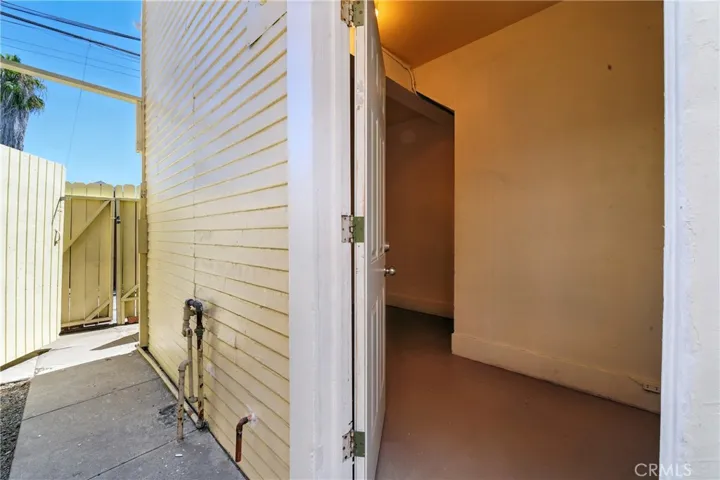 Large storage room next to rear garages.