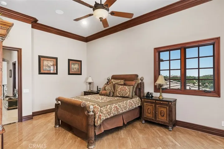 The bedrooms are similar throughout the estate with private baths.