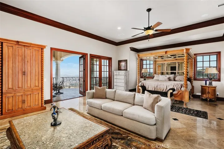 Master suite with private covered patio.