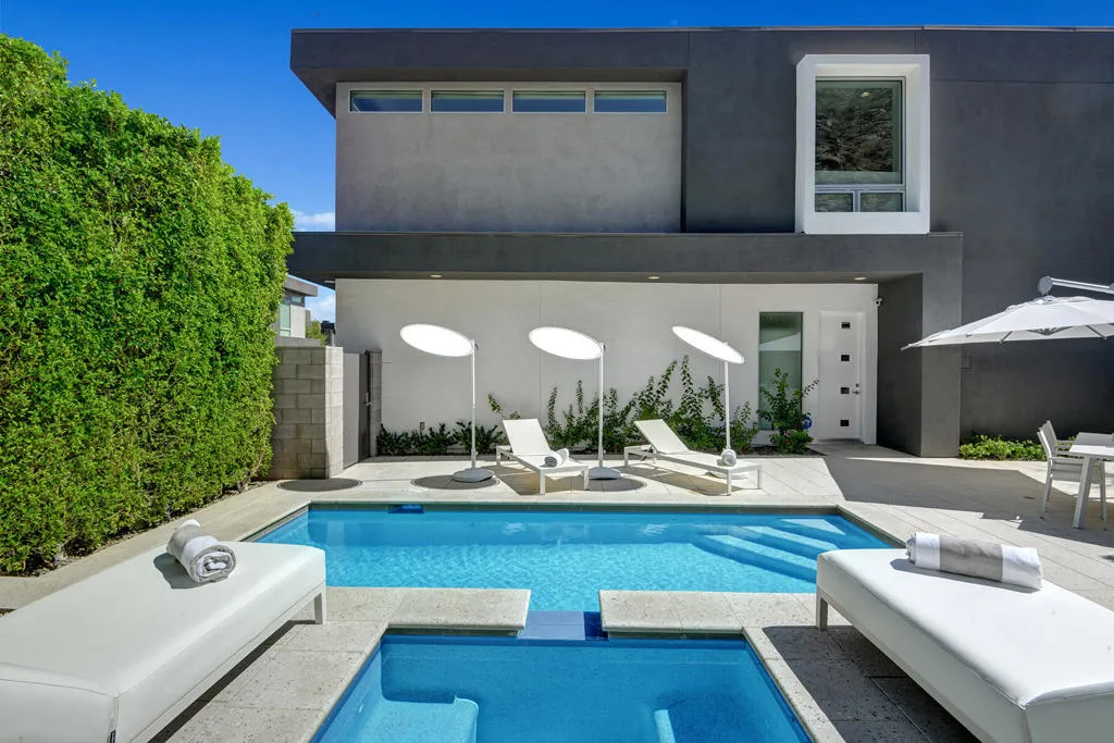 SPA AND POOL TO CHAISES AND HOUSE MLS