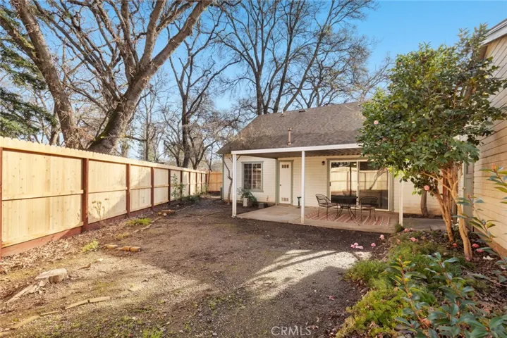 Backyard with brand new fencing | 135 Fairgate Lane, Chico CA