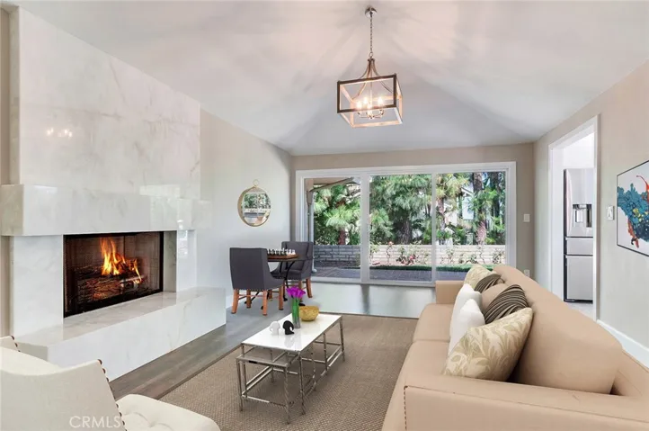 Virtually staged family room