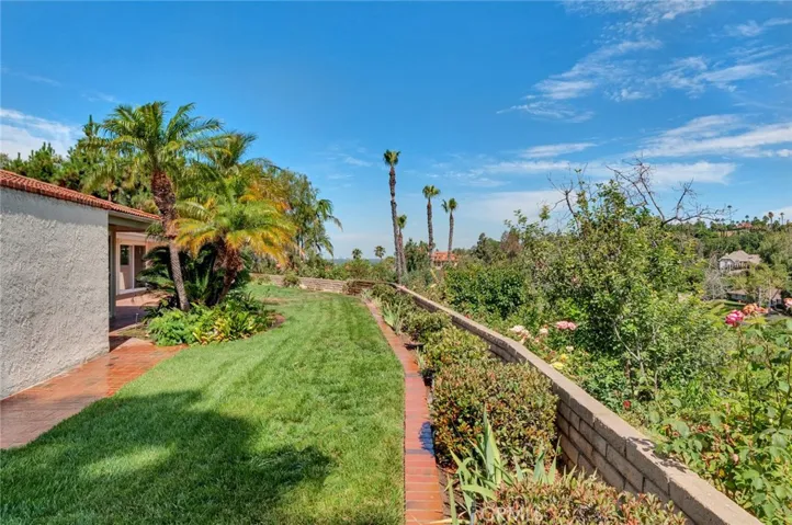 Partial view of the backyard