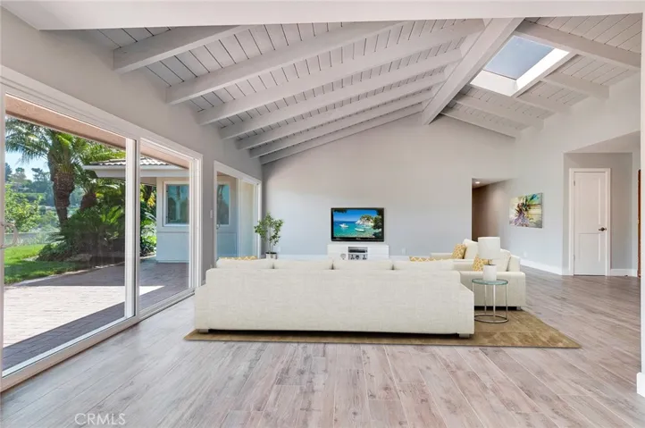 Virtually staged living room