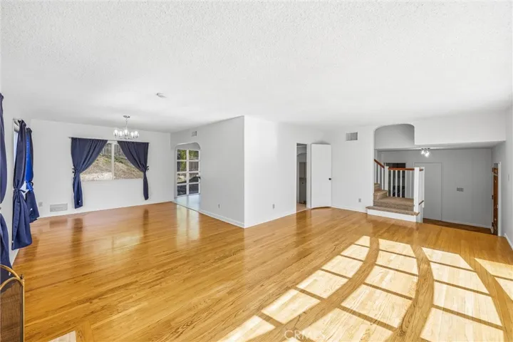 Dining room open to living room