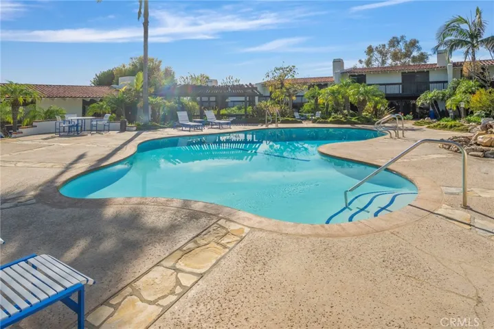 Pool is Very Private from Palos Verdes Drive South.