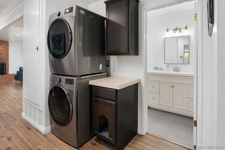 new laundry in house, and second laundry in garage