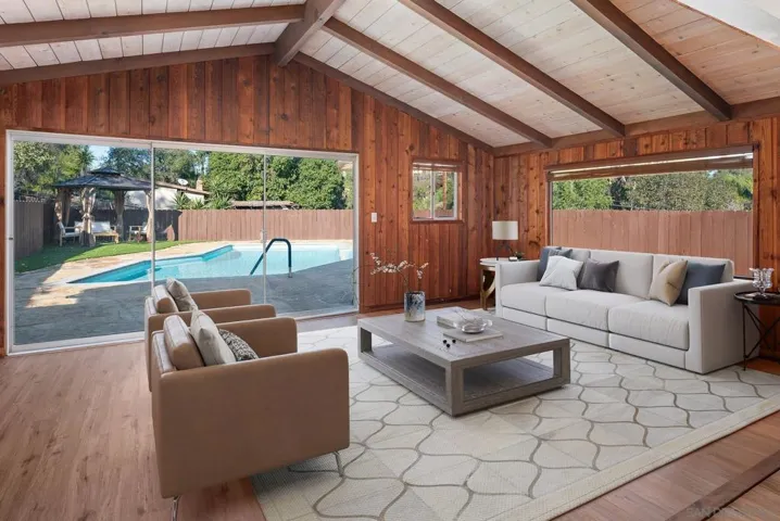 Here is the family room as imagined for a new buyer