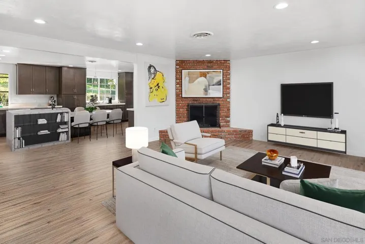 Clients have emptied most of the house, we added some furniture to see how cozy it can be.