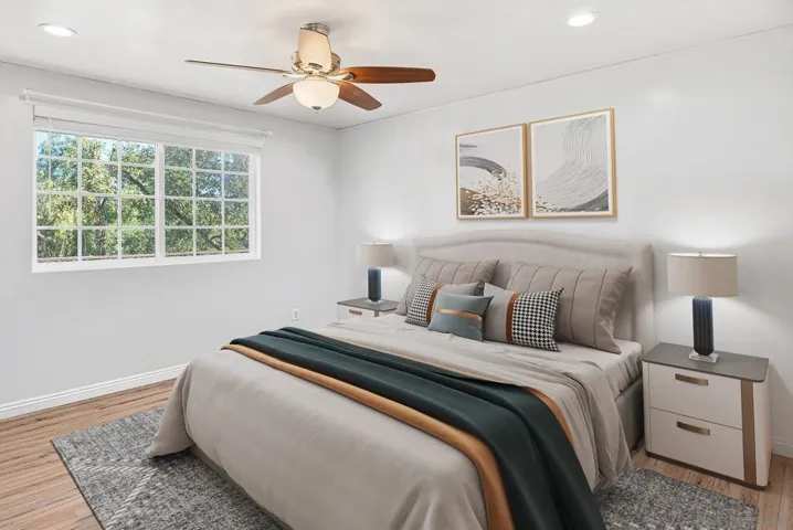 primary bedroom with attached bathroom