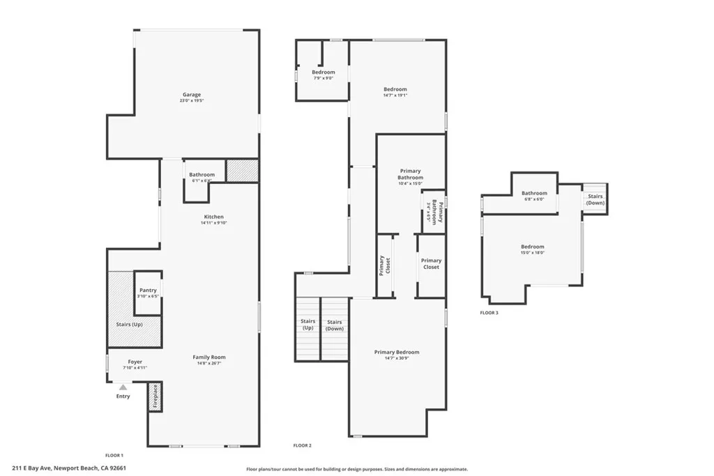 Floor plans with room measurements