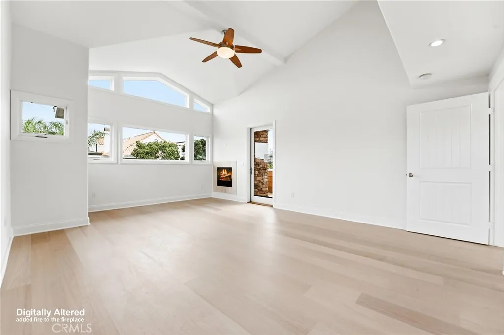 Voluminous Master Suite including a fireplace and outdoor private patio
