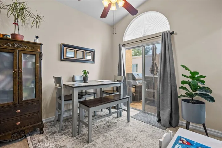 Dining area with balcony for BBQ