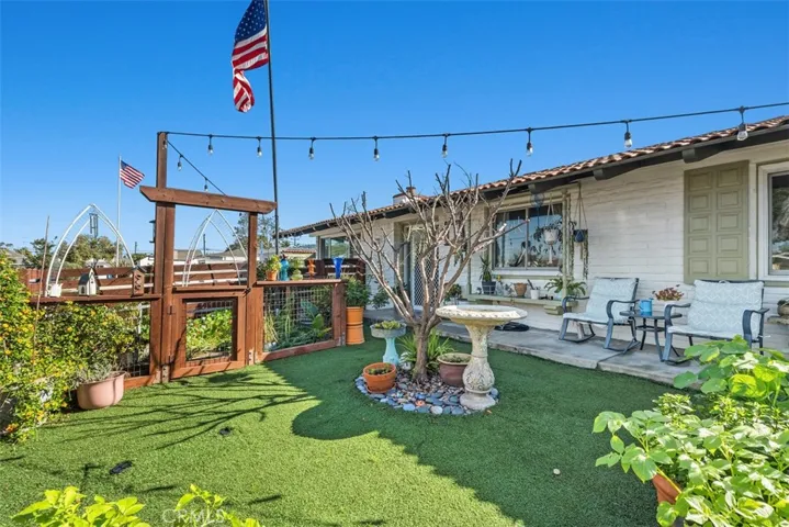 Section of front yard adjacent to the garden