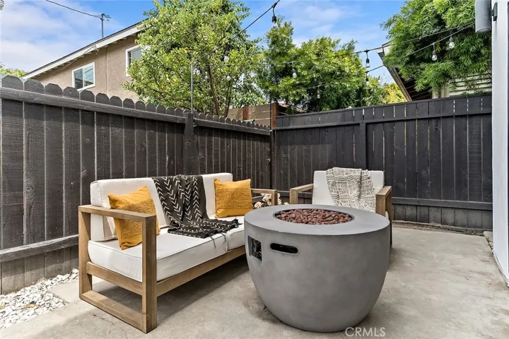 Cozy patio area for outdoor entertaining right off the downstairs lounge-like living area