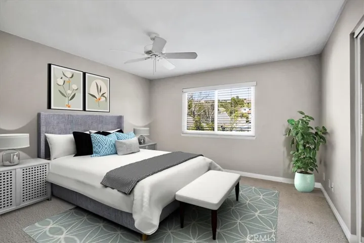 Fourth upstairs bedroom-Virtually staged