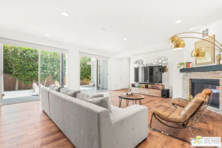 Living area looking to courtya