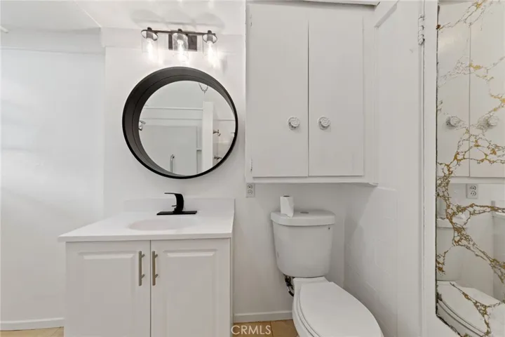 Middle bathroom has been remodeled