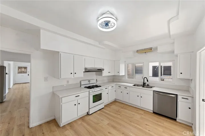 Remodeled kitchen with stone counters