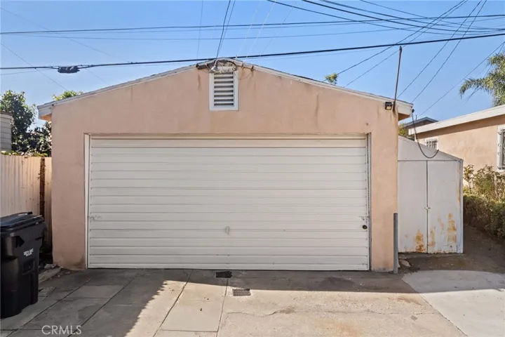 A detached garage with power
