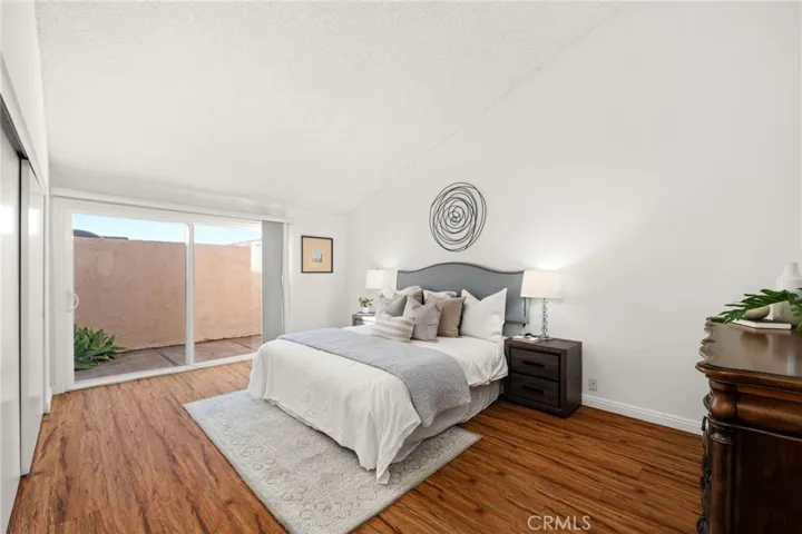 Primary bedroom with new flooring
