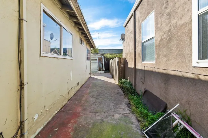 View of home's exterior with stucco siding