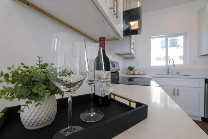 Contemporary kitchen with sleek cabinetry and updated finishes.
