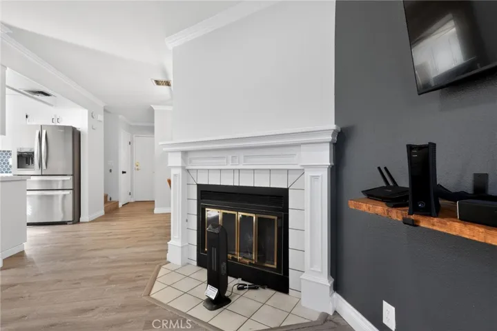 Open floor plan is well  designed and attractive.