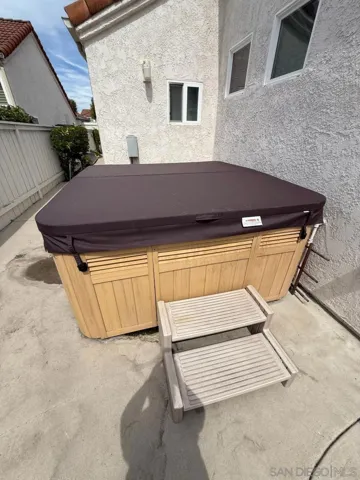 Sundance Spa.  Recently emptied and cleaned and a new cover was purchased.  Private area and right off the patio off the master bedroom.
