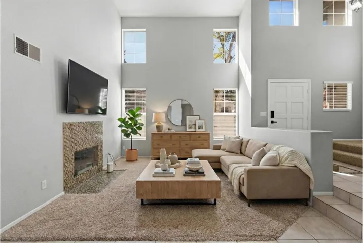 This photo has been digitally enhanced to add furniture. There is no furniture on site.