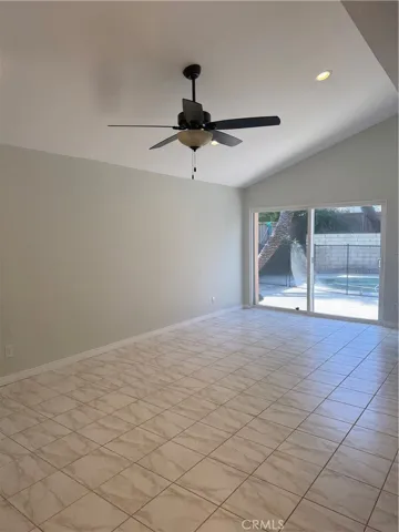 Master bedroom has cathedral ceilings