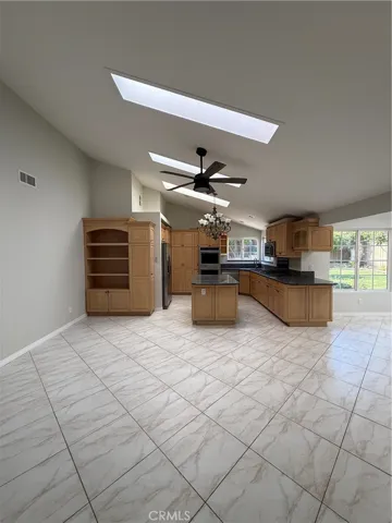 Lots of natural lighting from 5 skylights
