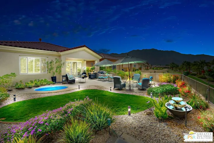 Twilight Picture of Back Yard