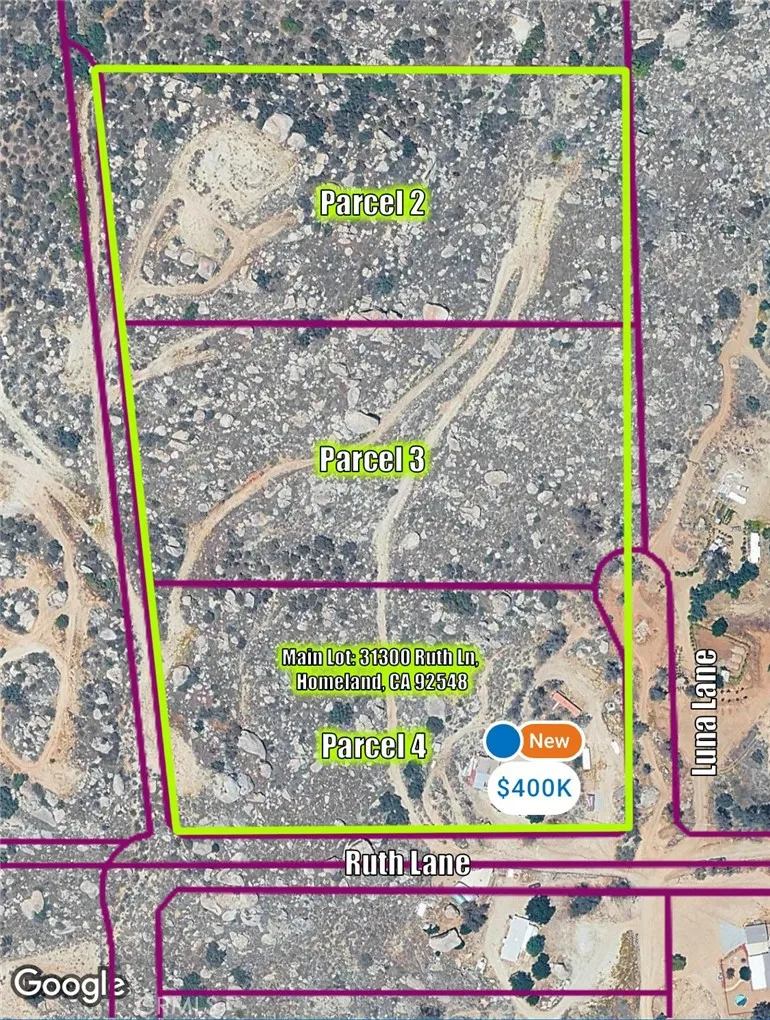 Approximate lot lines