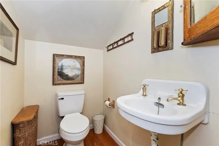 Quarter bath upstairs.