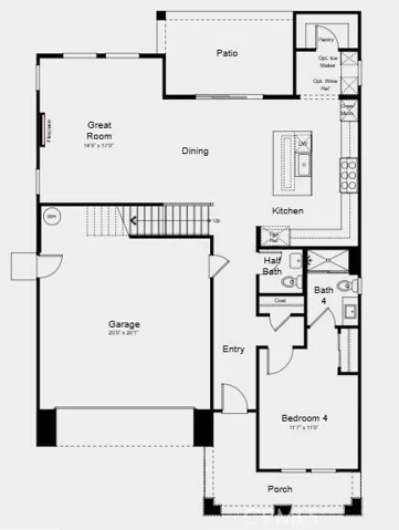 Additional Highlights Include: Linear electric fireplace at great room.