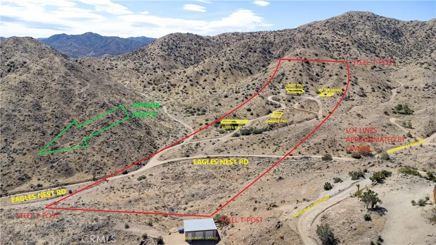 Aerial view looking SE with approximate boundaries