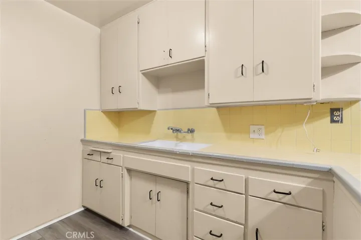 Kitchen repainted with new flooring