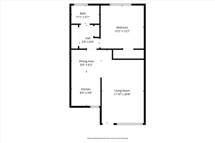 One Bedroom Floor Plan